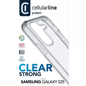 Cellularline CLEARDUOGALS25T mobile phone case Cover Transparent Samsung Galaxy S25