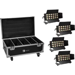 LED wash light EUROLITE CLS-18 QCL RGB/WW 18×7W with flightcase