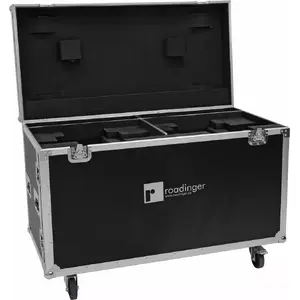 Roadinger flightcase for 2× DMH-640 with wheels — protective transport case