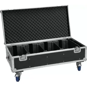 Roadinger flightcase model 31005254 for 4x PLL-576 CW/WW fixtures with wheels