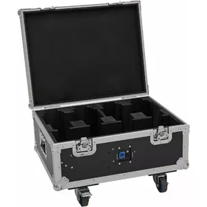 Flightcase Roadinger 31005247 for 4× AKKU MBT-3 with wheels and integrated charging function