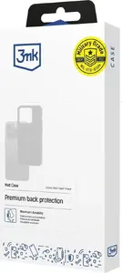 Protective matt case for Motorola Moto G75 by 3MK — slim protective cover, non-gloss finish