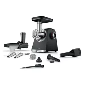 Meat grinder Bosch Serie 6 MFWS650B 500 W, 3.5 kg/min, 2 speeds, black/silver