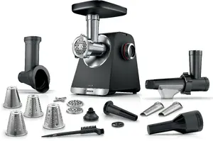 Bosch Serie 6 MFWS660B Meat Mincer 2100 W Stainless Steel Blade Black and Silver