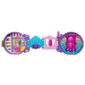 Mattel Polly Pocket Mini rotaļu komplekts sortimentā ar 1 lelli un kustīgām detaļām
