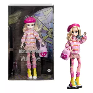 Modes lelle Mattel Monster High Wednesday Enid Sinclair Daudzkrāsaina