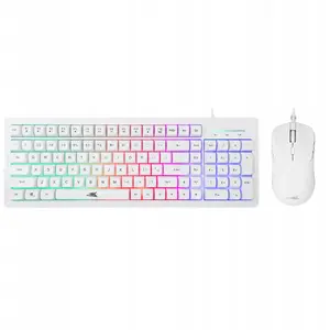 Keyboard and Mouse Combo Baracuda BGC-012 Orca White — white keyboard and mouse set