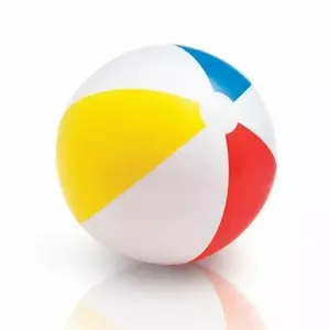 Надувной пляжный мяч Intex 59020, винил, диаметр 51 см, синий/красный/белый/жёлтый