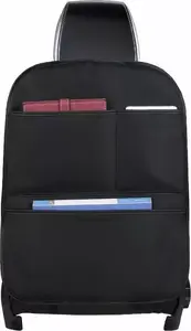 Car seat protector cover Hurtel — rear organizer for vehicle seat, black