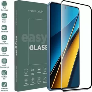 Ekrāna aizsargstikls MOBILE ORIGIN EasyGlass priekš Xiaomi Poco X6 5G rūdīts