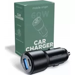 Power adapter MOBILE ORIGIN FRL-CCH60W-01 — 1× USB-A + 1× USB-C, total 6 A