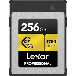 CFexpress Type B memory card Lexar 256 GB — Read 1900 MB/s, Write 1500 MB/s, Silver
