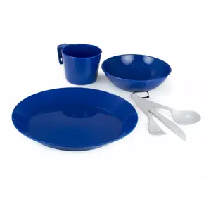 Cookware set gsi outdoors Cascadian 1 Person Table Set Blue – lightweight single-person tableware