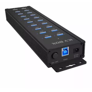 USB hub icybox IB-HUB1720-U3 — 20 ports, 96W external power supply