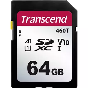 Flash Memory Transcend 64GB SD Card SDHC TS64GSDC460T-VS1