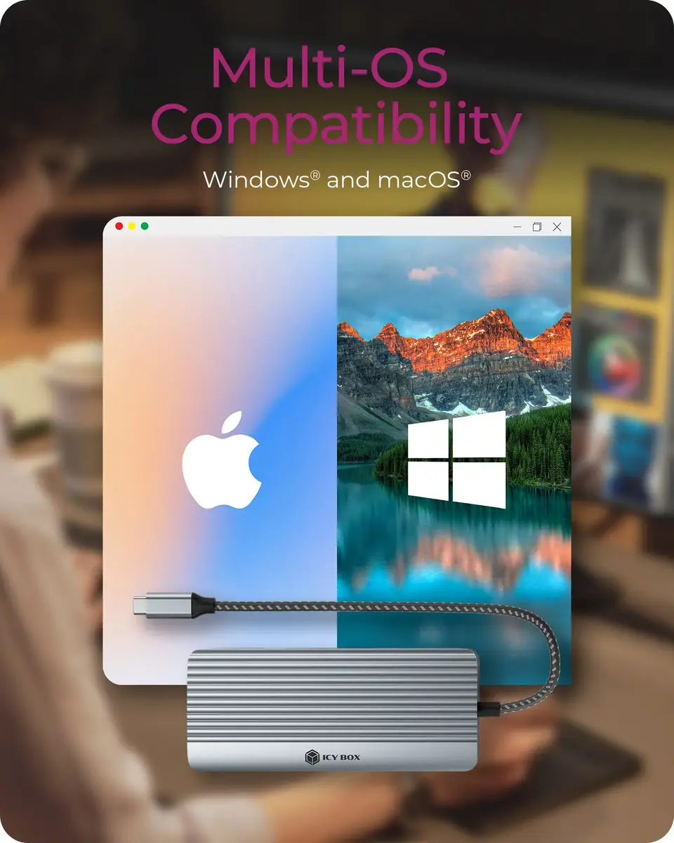 ICY BOX IB-DK4040a-CPD USB‑C dokstacija 10‑1 Photo 5