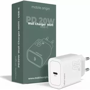 Wall Charger MOBILE ORIGIN MO11 — 1× USB-C 3 A, model FRL-PD20W-MO11