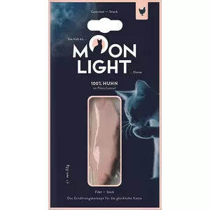 Mitrā kaķu barība MOONLIGHT Dinner Chicken Fillet 22 g maisiņš, pieaugušiem, hipoalerģisks treats, 65% mitrums, 23,5% olbaltumvielu