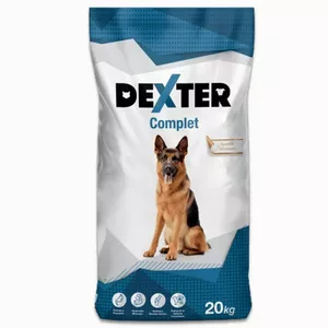 Sausais barība suņiem HURTOWNIA KARM Dexter Complete lielajām šķirnēm 20 kg, gaļas garša, olbaltumvielas 21.5%, tauki 7.5%