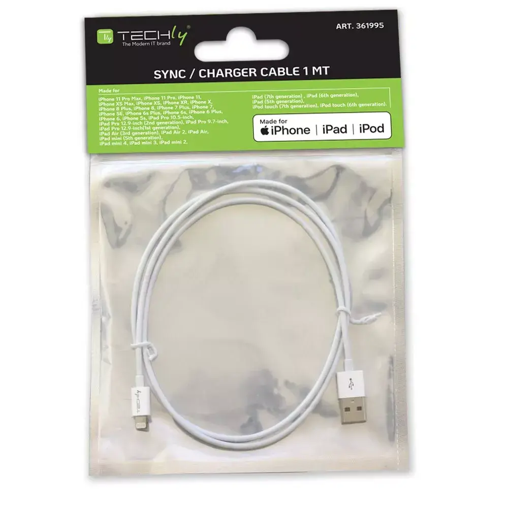 TECHLY ICOC-APP-8WH1 Lightning cable 1 m Photo 2