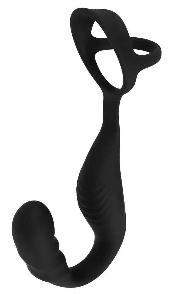 Массажёр простаты Rebel Silicone Black — два мотора, пульт Photo 3