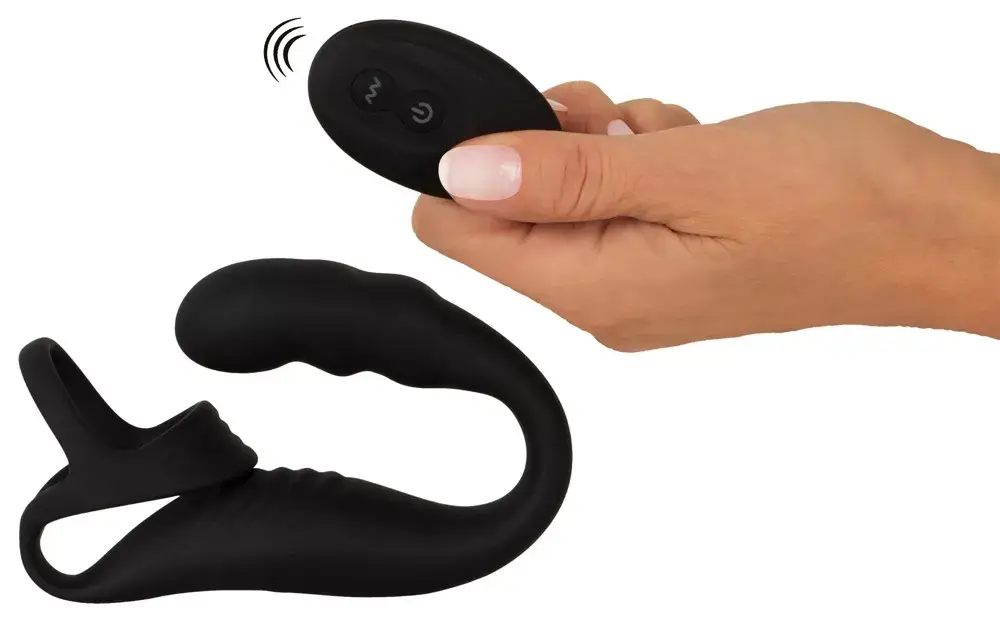 Массажёр простаты Rebel Silicone Black — два мотора, пульт Photo 8