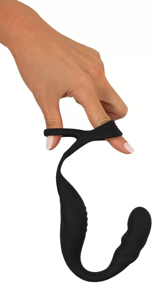 Массажёр простаты Rebel Silicone Black — два мотора, пульт Photo 9
