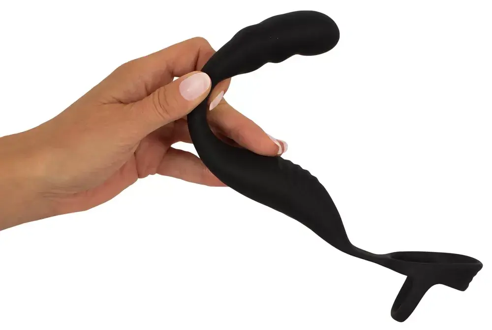 Массажёр простаты Rebel Silicone Black — два мотора, пульт Photo 10
