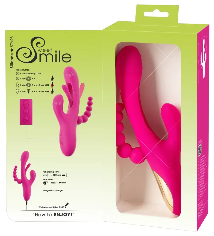 Вибратор sweet smile Triple Vibe — силиконовый, аккумуляторный Photo 16