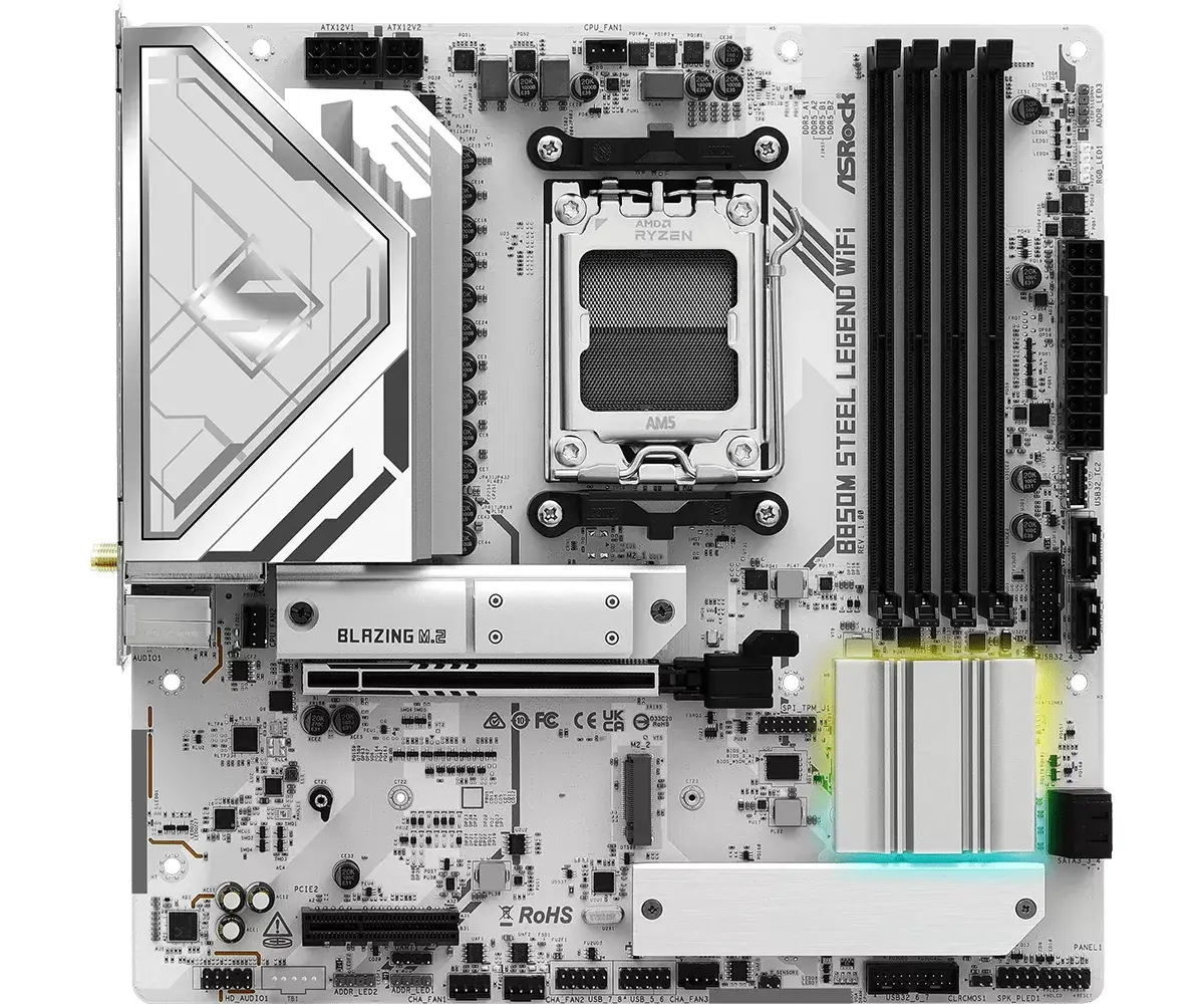 ASRock B850M Steel Legend WiFi microATX mātesplate Photo 2