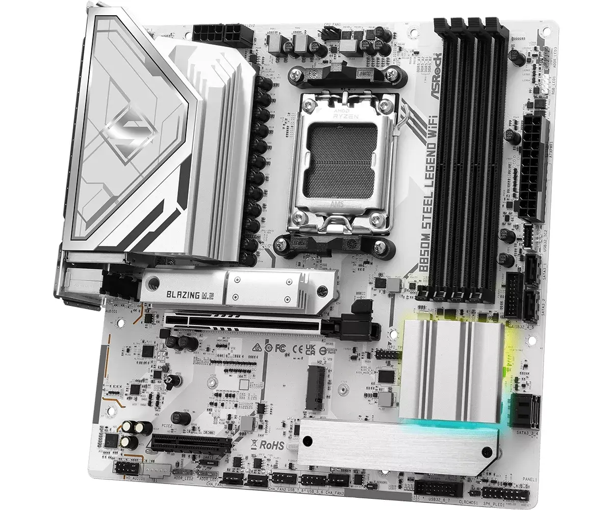 ASRock B850M Steel Legend WiFi microATX mātesplate Photo 4