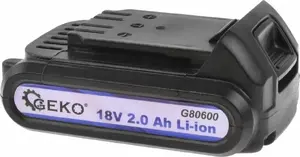 Rechargeable 18V 2.0 Ah Li-ion Battery GEKO G80600 for Power Tools