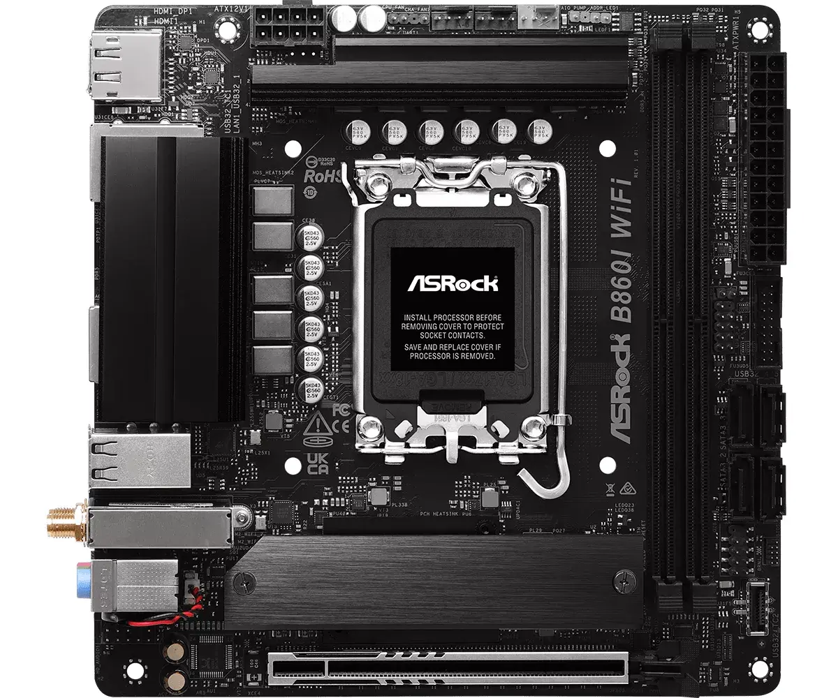 Материнская плата ASRock B860I WiFi mini ITX Photo 2