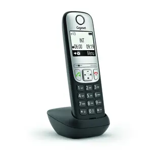 Gigaset A690HX analogais/DECT bezvadu klausulis, zvanu identifikācija, skaļrunis, 2" displejs, tālruņu grāmata 150, melns/ sudraba