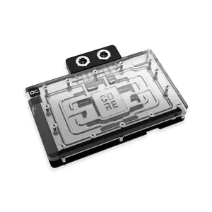 Backplate Alphacool Core Aluminium Chrome Copper Black 148.5x201.4x34.4mm
