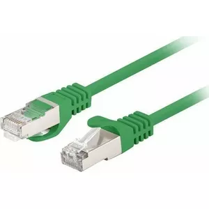 Network cable LANBERG Patchcord Cat6 FTP 0.5 m green, CCA conductor, 250 MHz, RJ-45 male–male