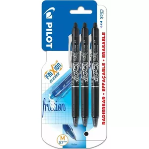 Pen PILOT Pilot Frixion Clicker 0.7 mm retractable gel pen black, 3-pack