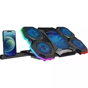 Охлаждающая подставка для ноутбука RAMPAGE AD-RC14 регулируемая с RGB для 9–17 дюймов