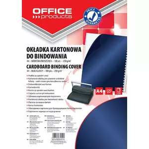 Binding Covers Office Products A4 cardboard 250gsm glossy dark blue 100 pcs