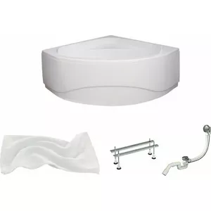 Bathtub Polimat STANDARD symmetrical 140x140 cm, corner bathtub, model 00254