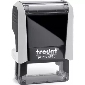 Печать Trodat Printy 4910 белая — самонабивающаяся офисная печать, компактный размер