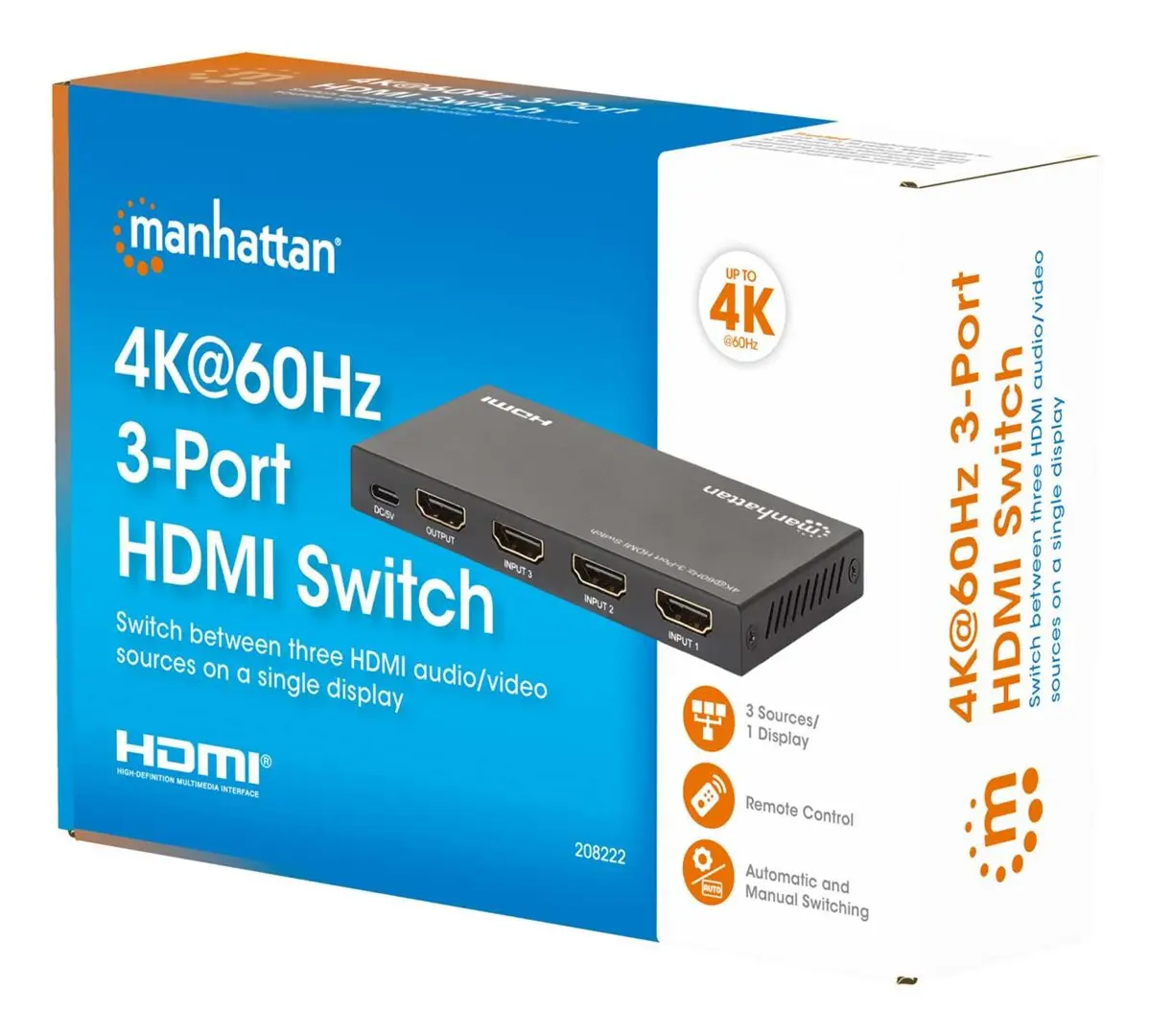 HDMI Switch 3x1 MANHATTAN Photo 4