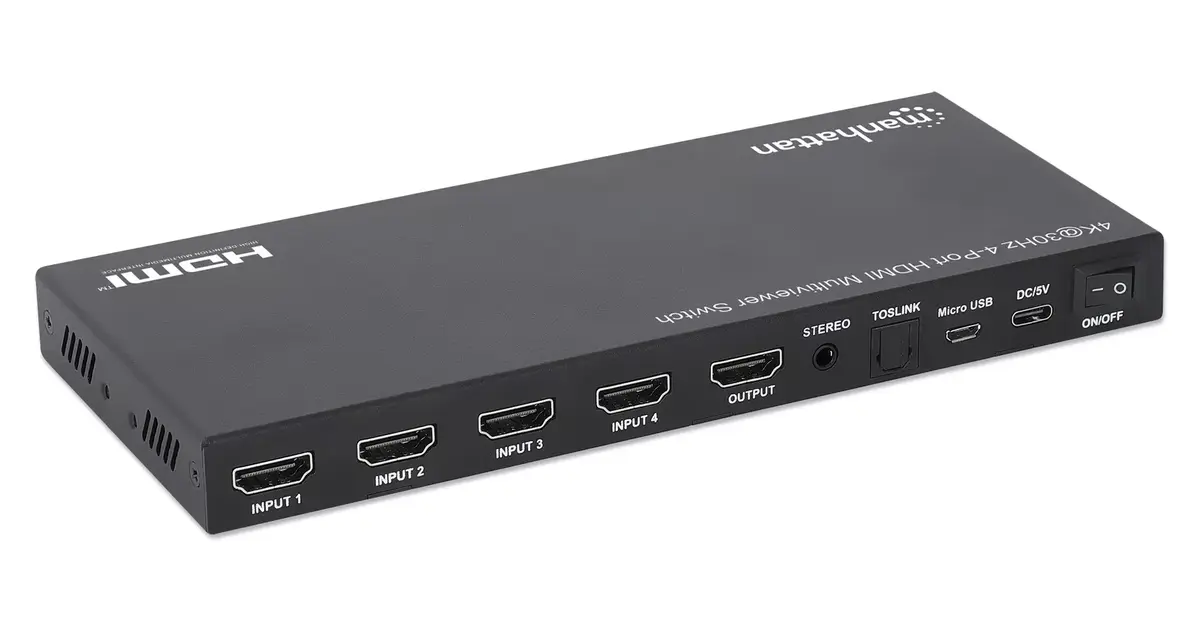 HDMI Multiviewer Switch Manhattan 4K 4-Port Photo 2