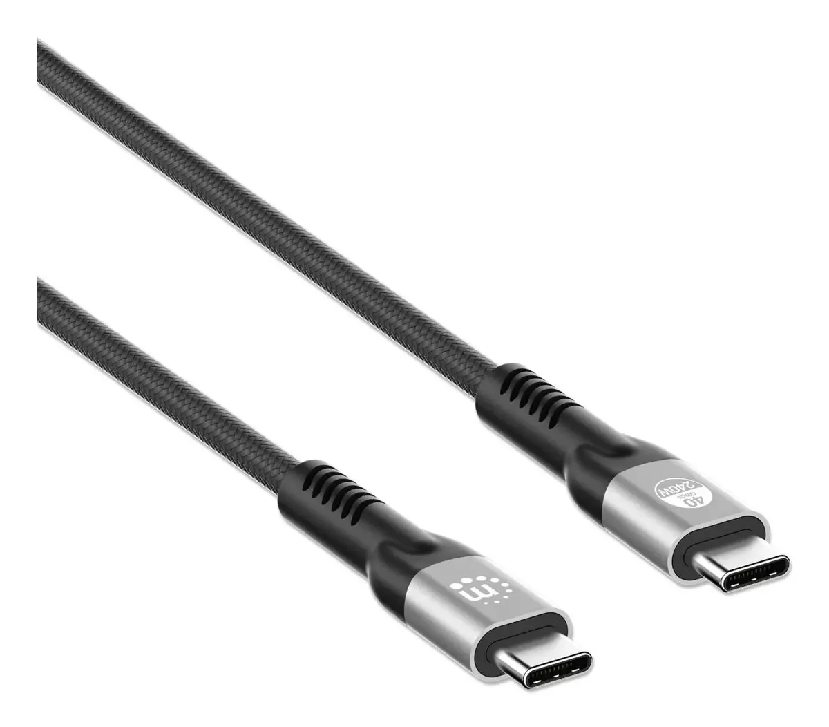 USB-C Male to USB-C Male kabelis Manhattan 2m Photo 3