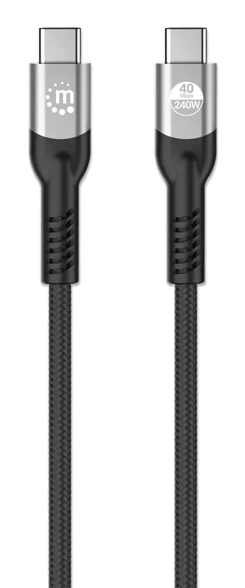 USB-C Male to USB-C Male kabelis Manhattan 2m Photo 5