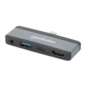 Manhattan 190404 dokstacija Vadu USB 3.2 Gen 2 (3.1 Gen 2) Type-C Pelēks