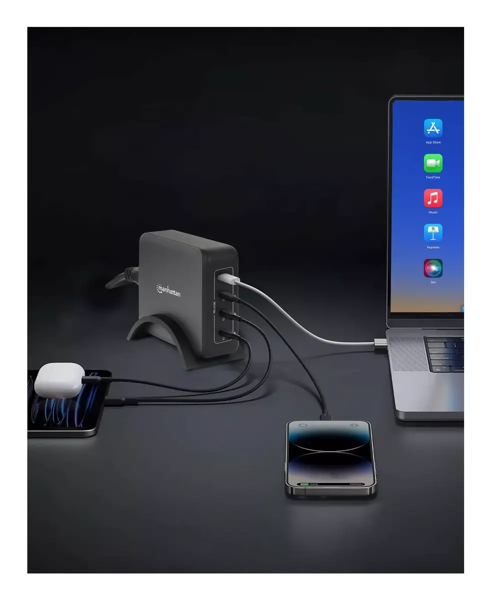 Lādētājs Manhattan Četri USB-C PD Porti Photo 3