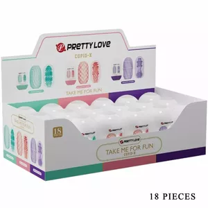 Мастурбатор pretty love CUPID X — внутренняя насадка с 18 текстурами, компактный ручной