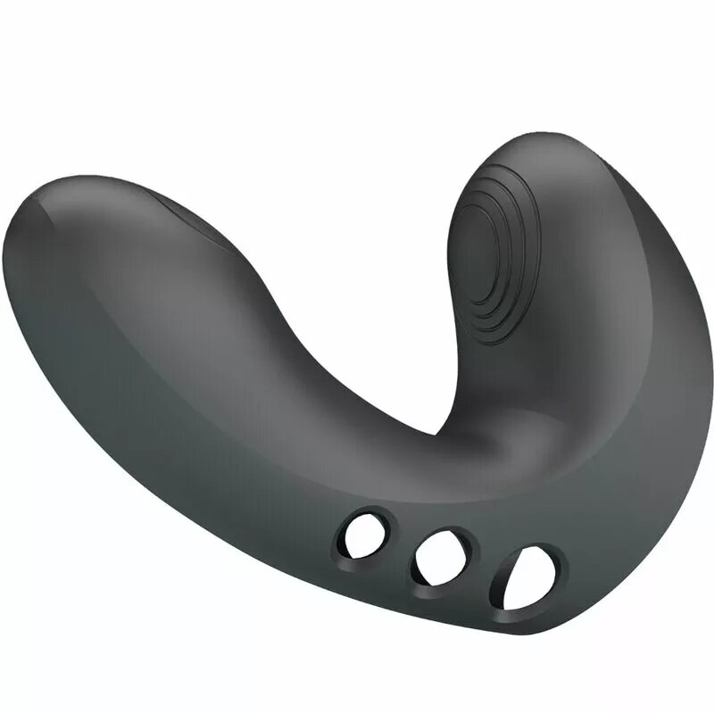 Pirkstu vibrators Pretty Love Silikons Melns