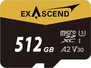 microSDXC memory card Exascend EX512GUSDU1-AD 512GB UHS-I A2 V30 U3